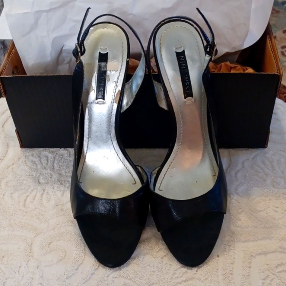 Nine West bl heels sz 10